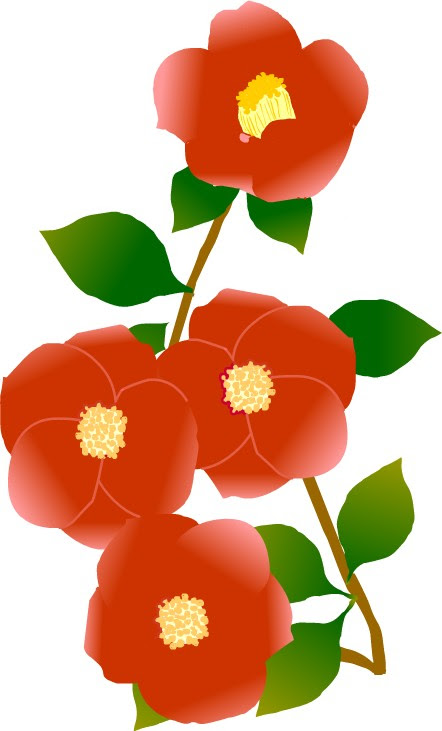 椿 ツバキ イラスト アイコン 無料