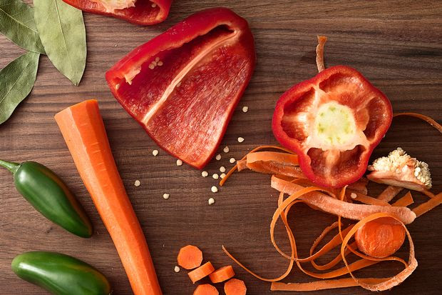 vegetable scraps / Photo by Charles Masters, food styling by Suzanne Lenzer