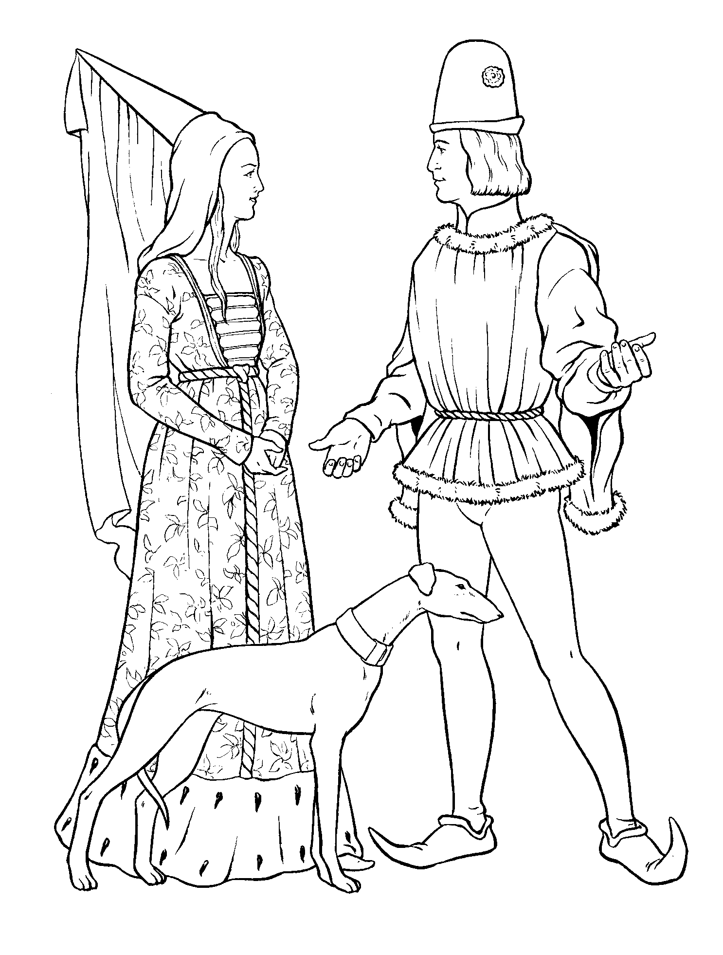 Coloring page - King and queen