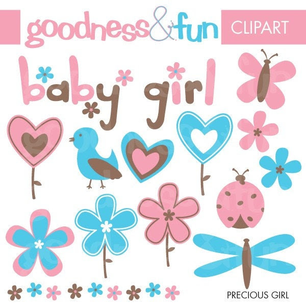 clip art flowers and hearts. Digital Clipart - Precious