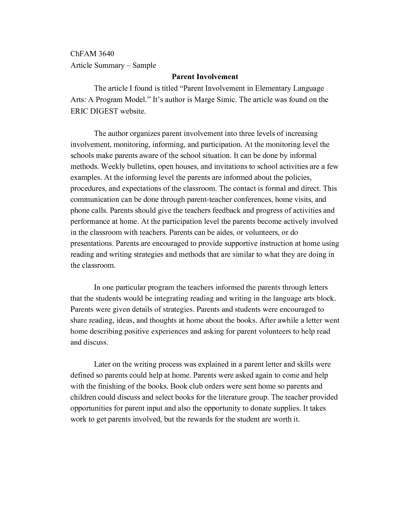 how to write a summary paper