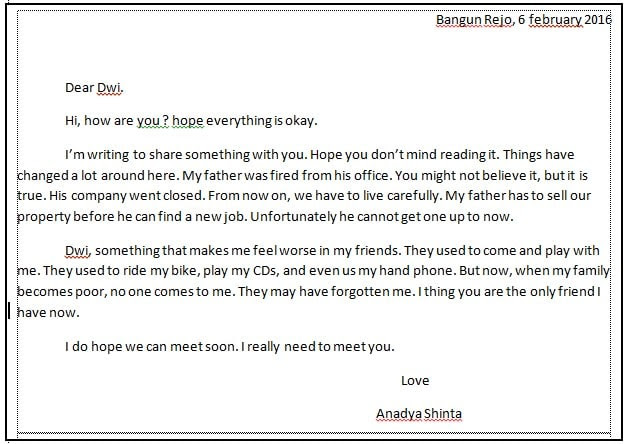 Contoh Personal Letter Bahasa Inggris Dan Artinya - Cover 