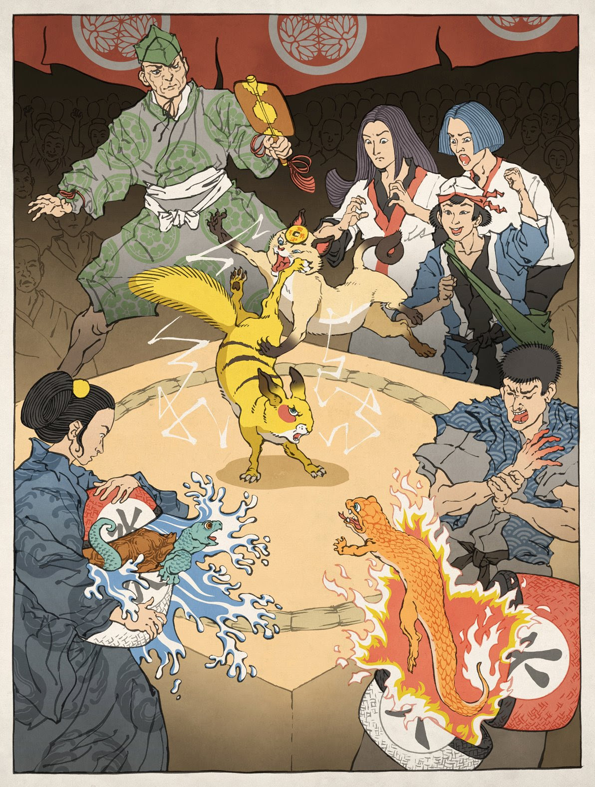 Fan Art: New Ukiyo-e Heroes! (Pokemon, Zelda & Star Fox