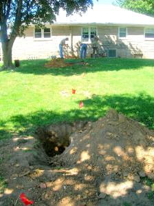 holes in the yard