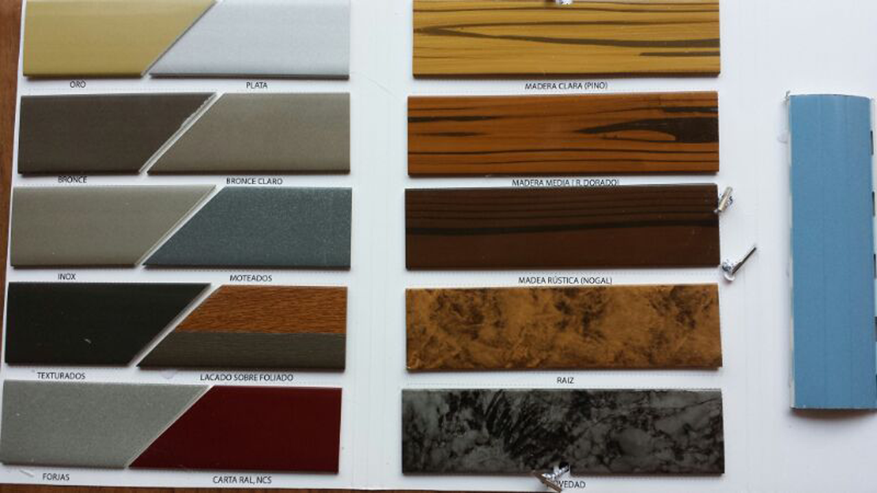 Color en pvc - Acabados y colores