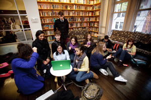 Macaulay Honors College students  working on a project last year at the  Manhattan campus.
