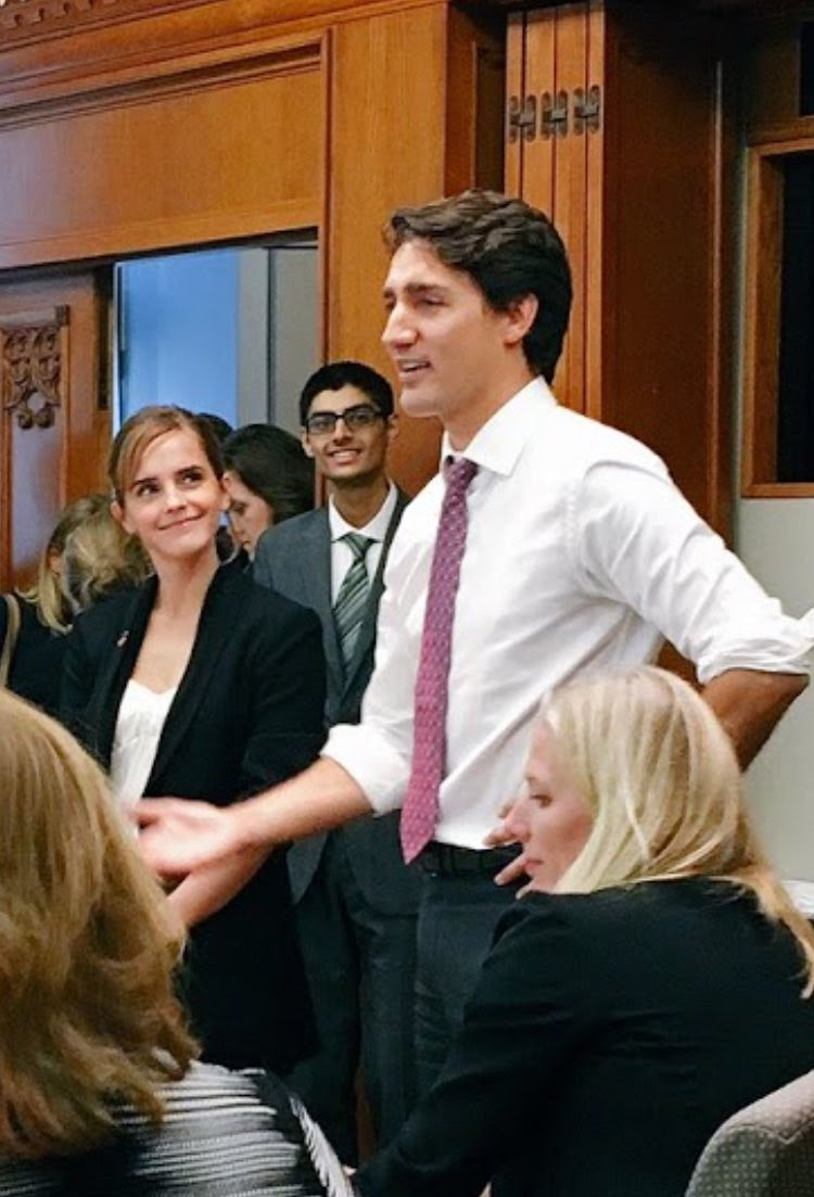 Resultado de imagen para justin trudeau emma watson