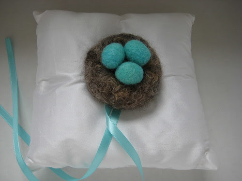 My wedding ring pillow