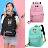 BTS Bangtan niños figura impresión JUNG caja JIMIN Mochila bolsas de
ordenador portátil de Mochila de puerto USB