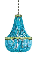 turquoise blue chandelier horchow