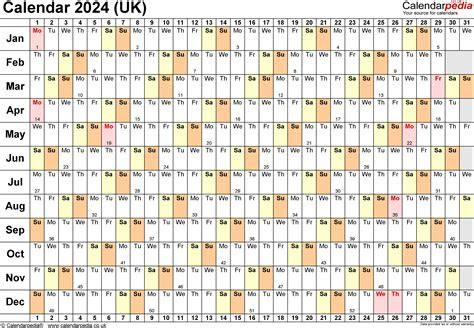  calendar 2024 uk free printable pdf templates