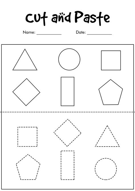 10 best images of preschool cut and paste shape worksheets 3d shapes