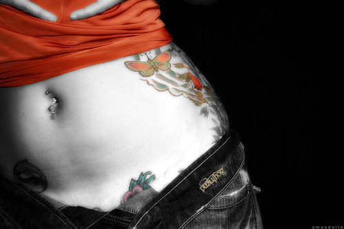 Japnese Butterfly Tattoo Design Girl