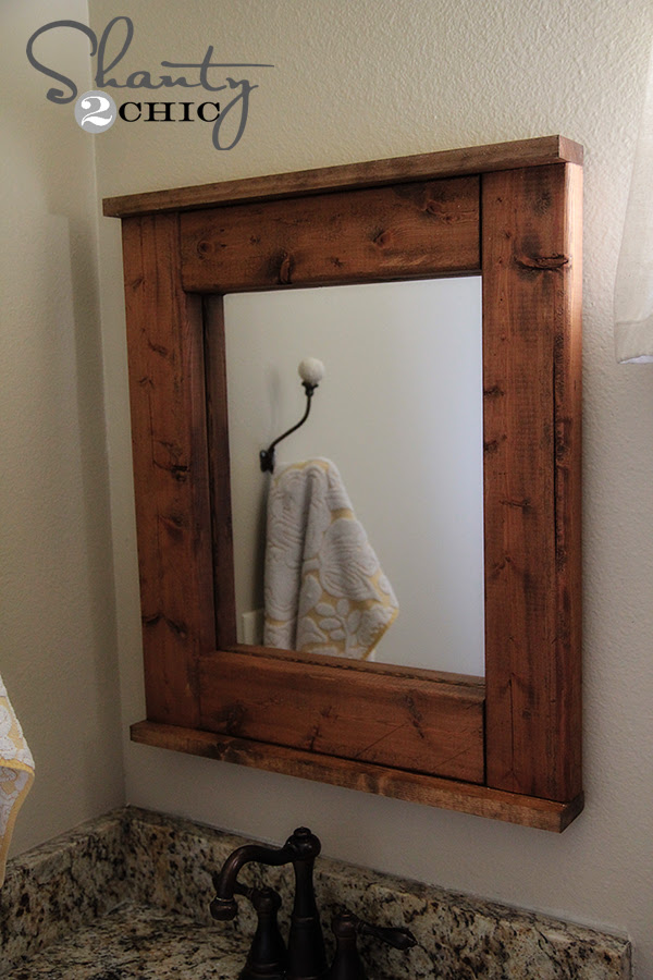 DIY Wooden MIrror  Shanty 2 Chic