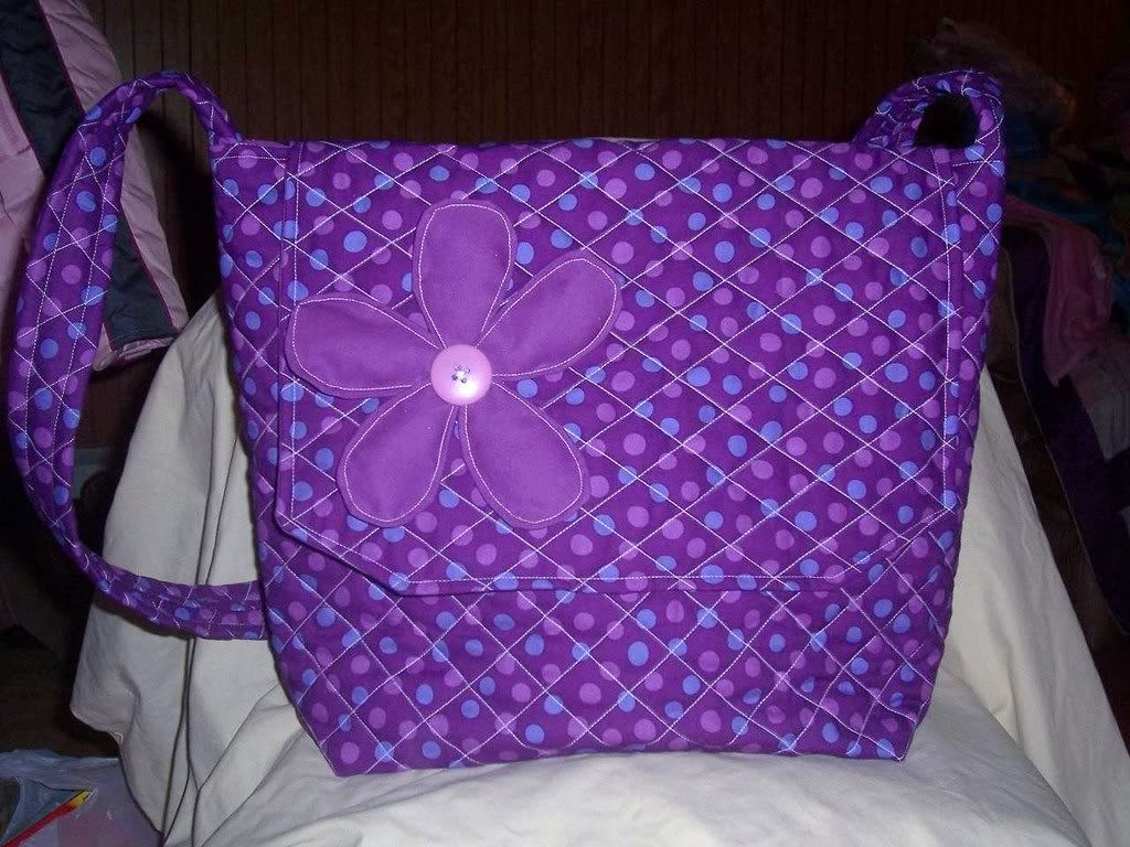 Purple Polka Dot Messenger
