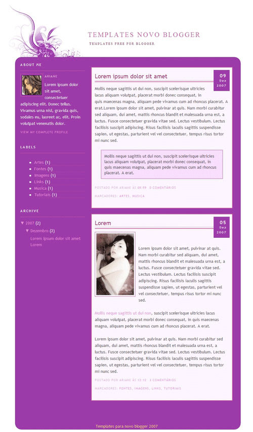 50 (Most) Beautiful Blogger Templates