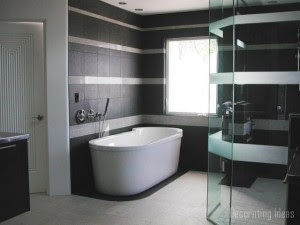 Black White Bathroom Ideas on Black And White Bathroom Decorating Ideas 300x225 Black And White
