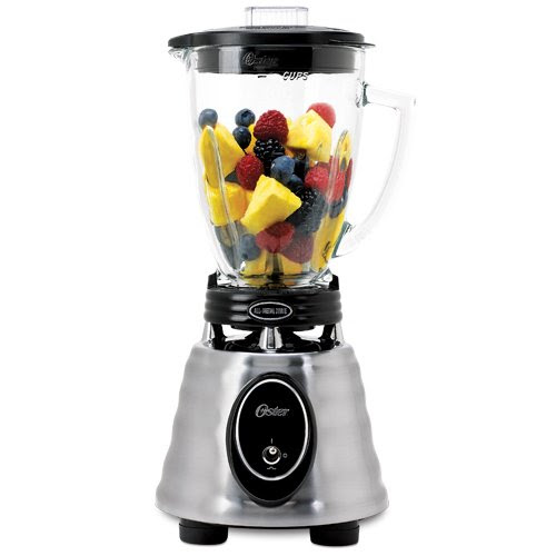 Oster BPCT02-BA0-000 6-Cup Glass Jar 2-Speed Toggle Beehive Blender, Stainless Steel