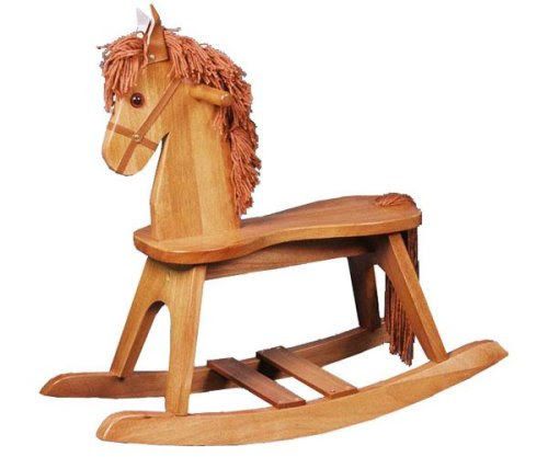 Christmas Stork Craft Rocking Horse, Oak Deals