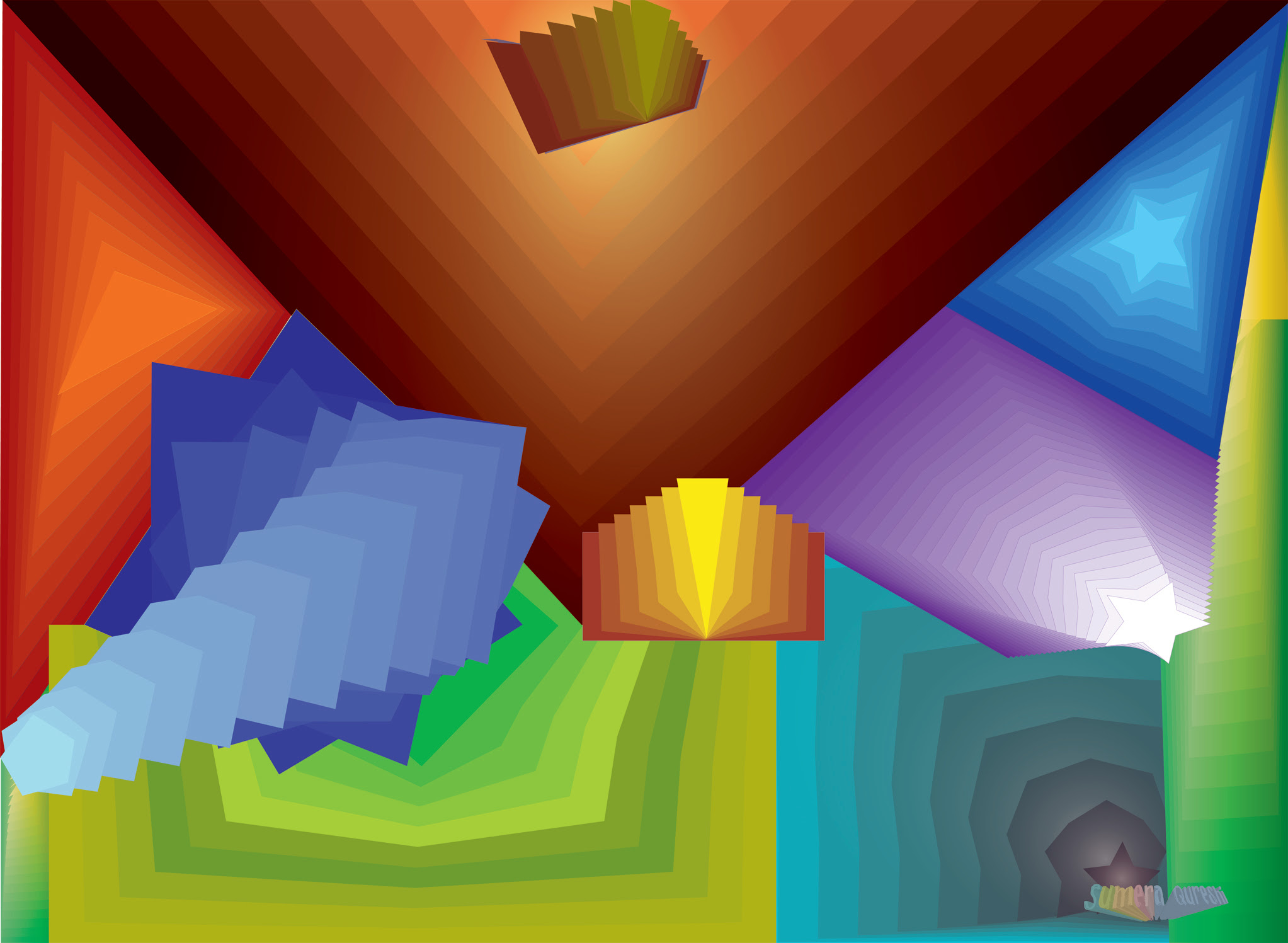illustrator 's blending gradient 