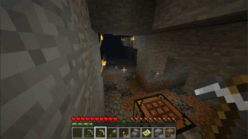 初めてのminecraft ｶｸｶｸ プレイ日記 地下採掘場