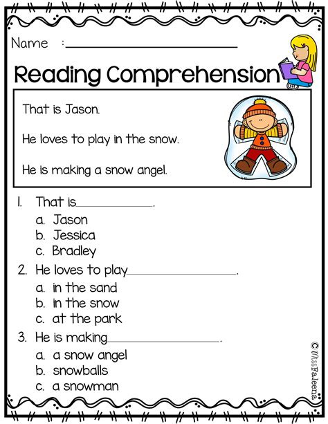  kindergarten worksheets reading comprehension kindergarten worksheets