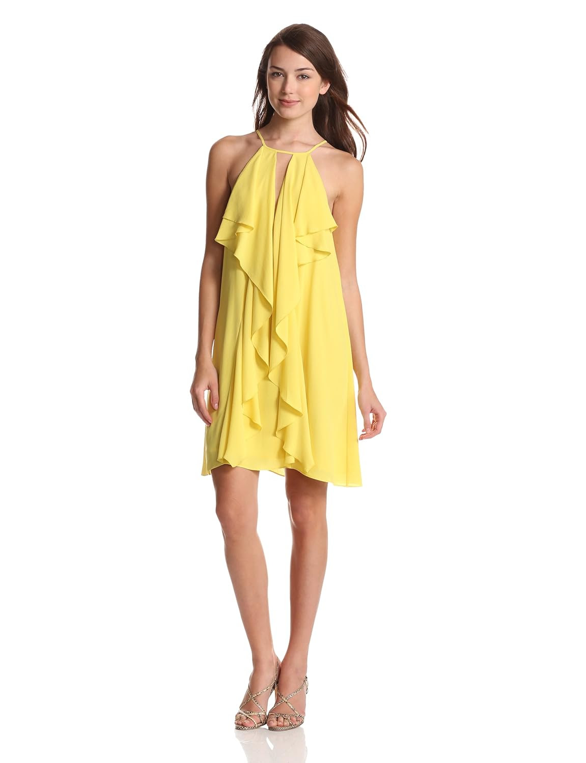 Yellow Dresses â Womenâs Hattie Woven Cocktail Yellow Dress By ...