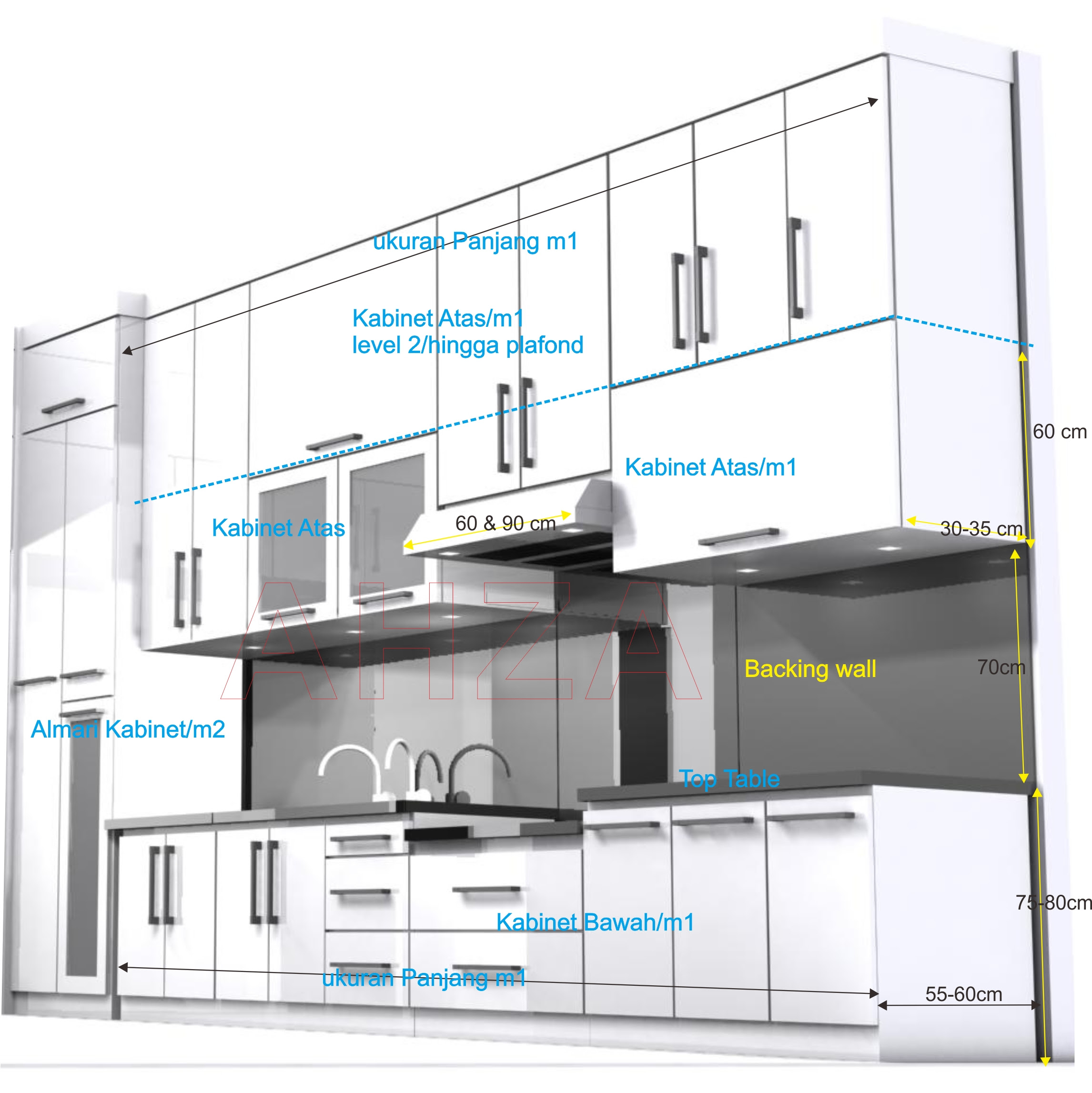 Komponen Kitchen set Ahza Interior produsen Custom Komponen Kitchen set Ahza Interior produsen Custom