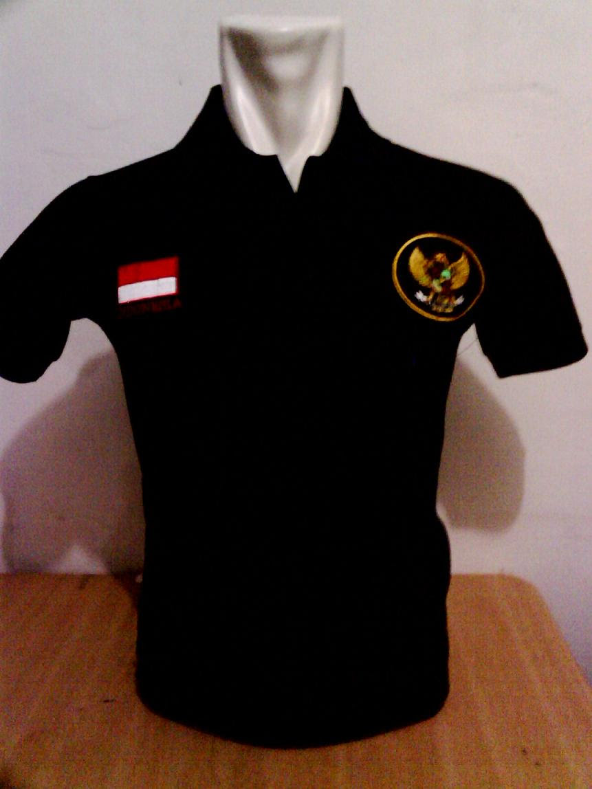  Kaos  Polo  Indonesia  Hitam M Rangkaian Kata