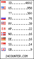 visitors by country counter