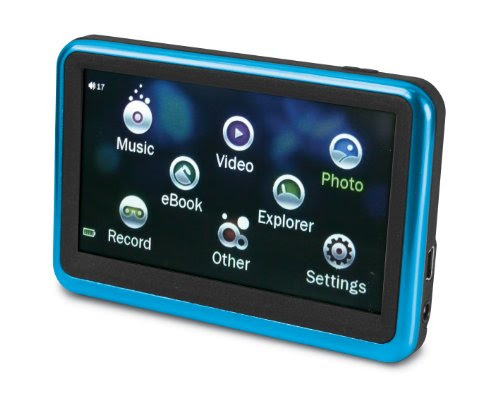 Sylvania 4 GB 3.6-Inch Touch Screen Video MP3/MP4 Player/Media Center with Expandable Memory Slot, Built-In Speakerphone (Blue)