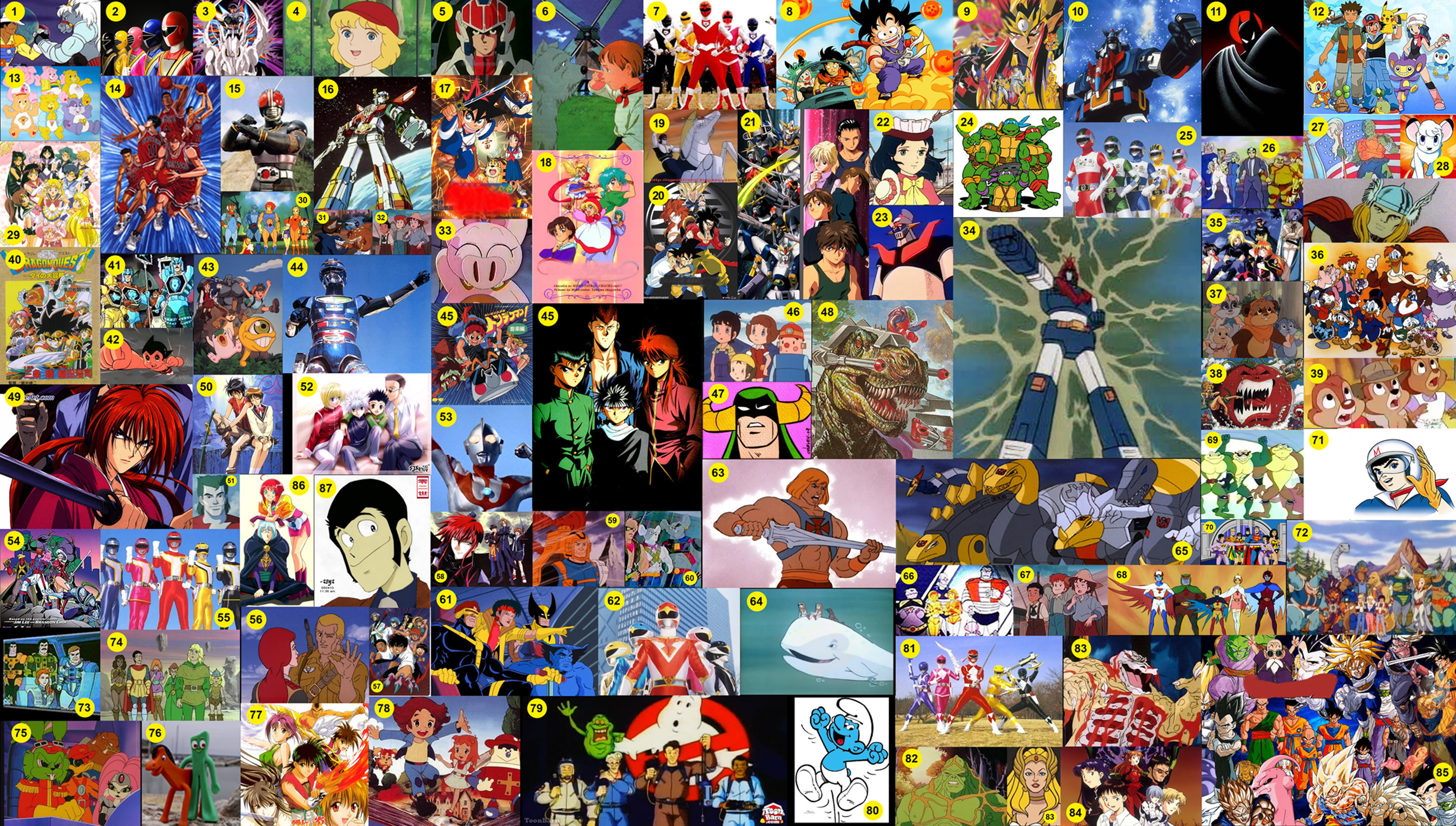 My collection of 80's-90's anime's, cartoons, etc by ...