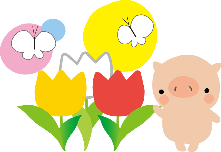 豚 子ぶた のイラスト 無料イラスト フリー素材２
