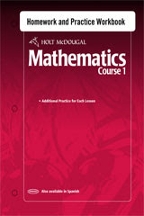 Holt Middle School Math Course 1 Workbook Answers  holt mathematics course 1 homework and 