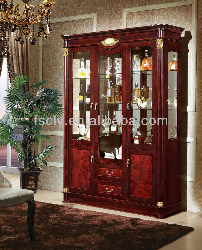 Glass corner curio cabinet Dubai