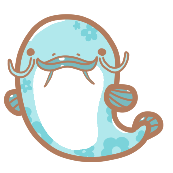 花柄のなまずのイラスト かわいいフリー素材が無料のイラストレイン