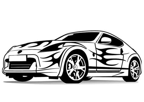 kleurplaat sportauto afb