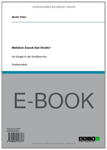 Welchen Zweck hat Strafe? (German Edition), by Martin Thiem