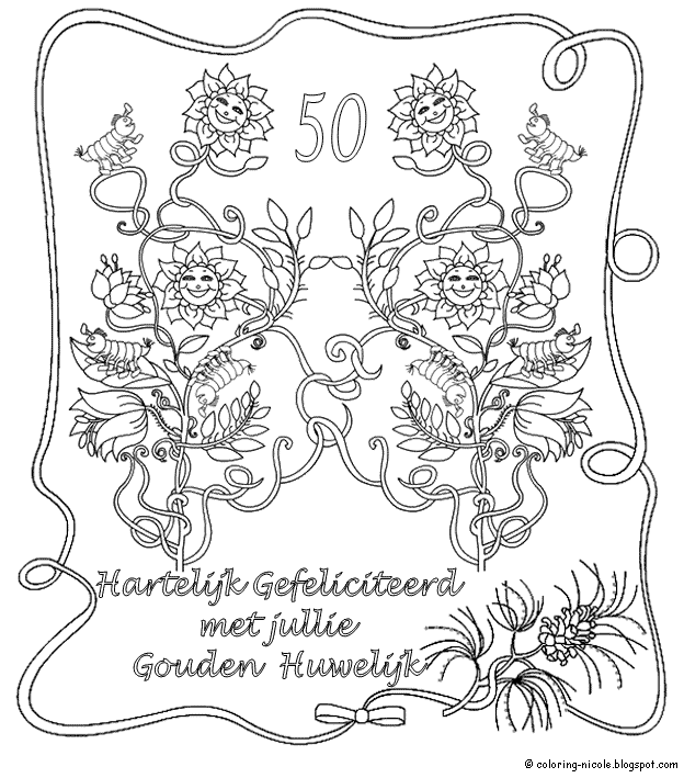Kleurplaat 25 Jaar Getrouwd