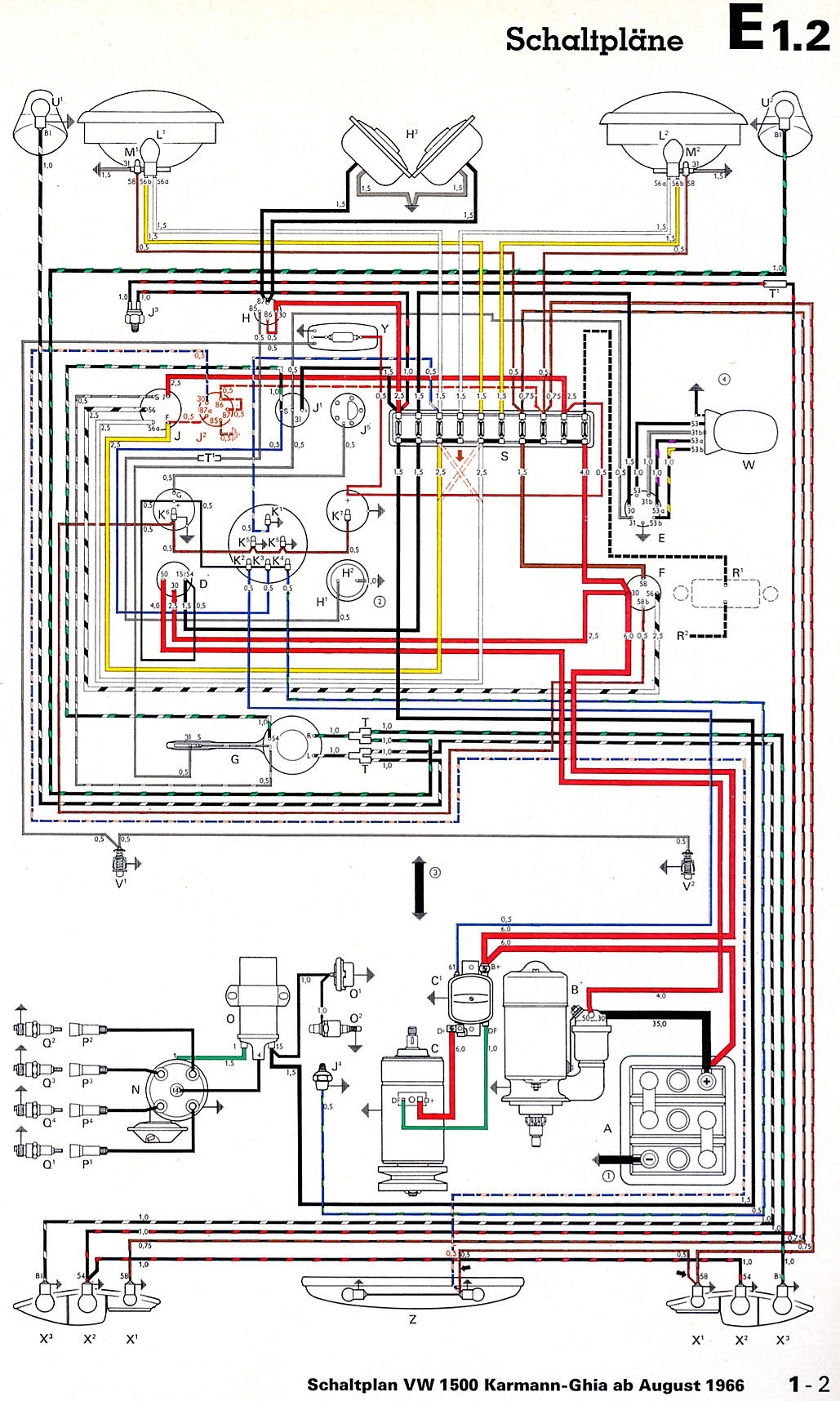 Schaltplan Vw Käfer 1970