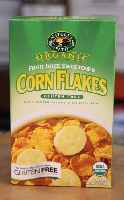 Gluten Free Cereal: Nature's Path Fruit Juice Sweetened Corn Flakes