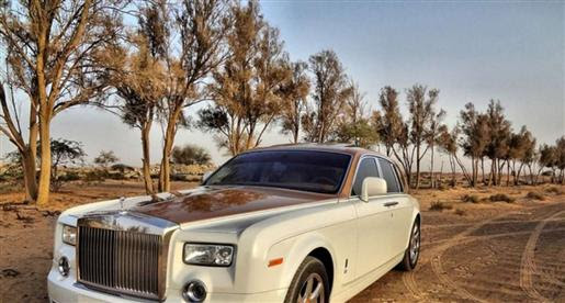 إماراتي ينقل علف الابل داخل رولز رويس و تقاضيه الشركة