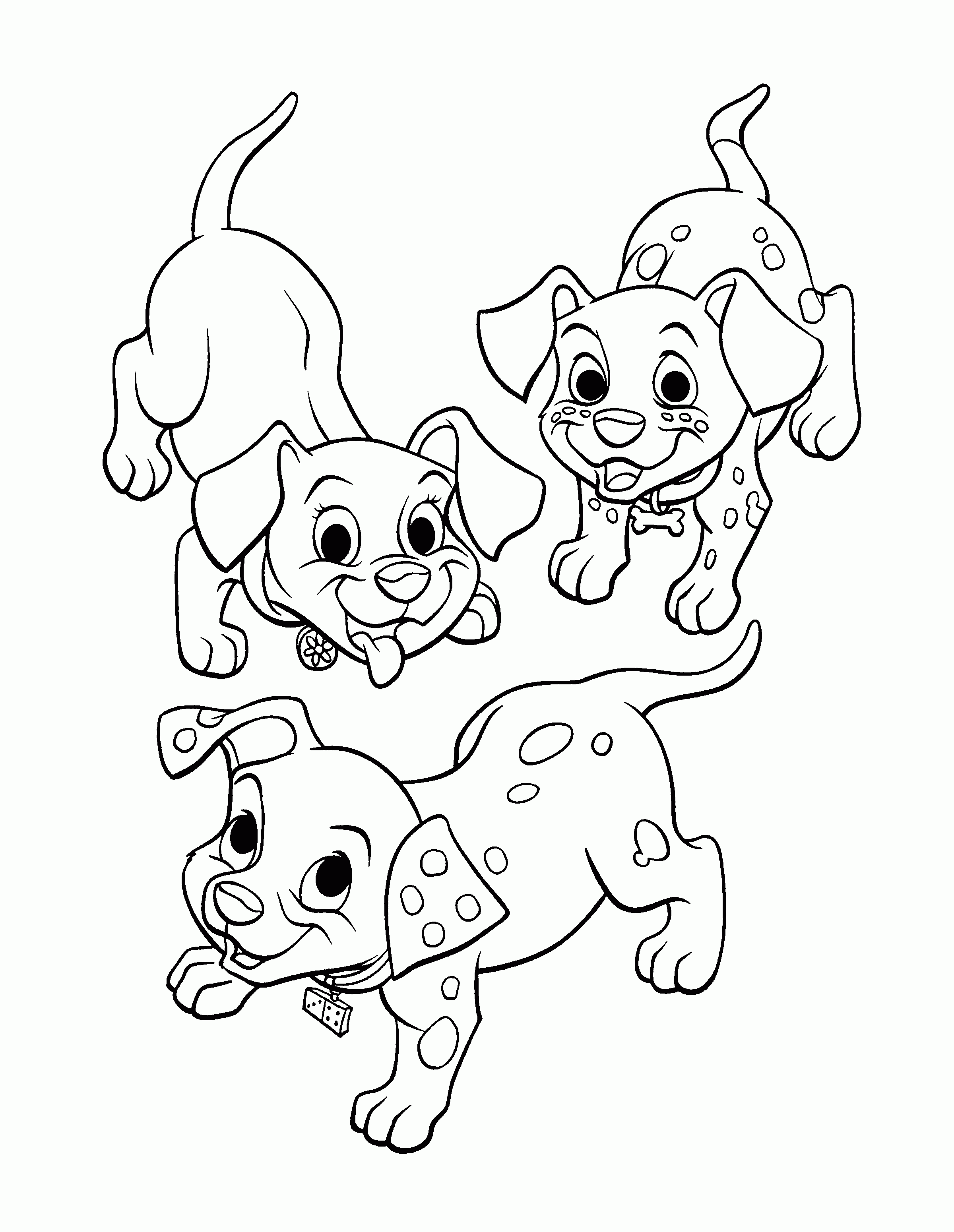 coloriage chien dalmatien imprimer with coloriage de chien
