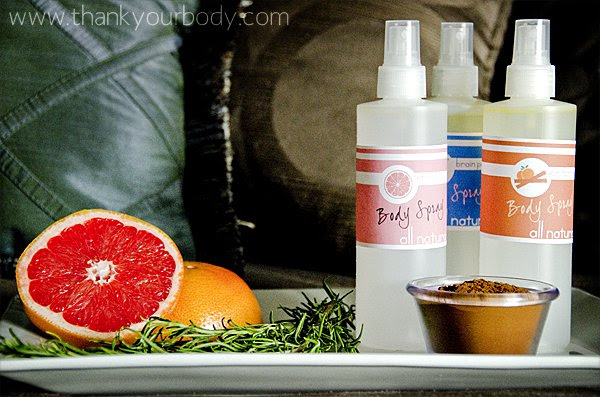 All natural body spray recipe. Can you say homemade gift?