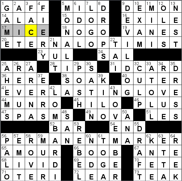 Wednesday, January 2, 2013 | Diary of a Crossword Fiend