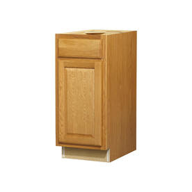  35-in H x 15-in W x 24-in D Portland Oak Door and Drawer Base Cabinet