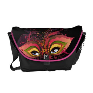 Mardi Gras Mask Rickshaw Messenger Bag rickshawmessengerbag