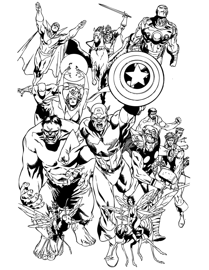 avengers coloring pages to download and print for free