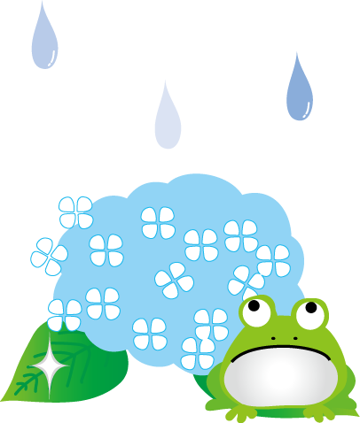 梅雨 あじさい のイラスト 無料イラスト