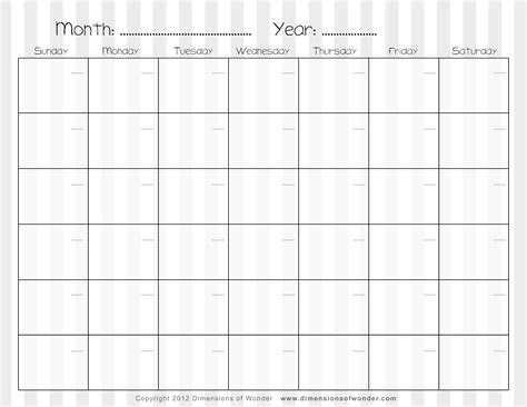  free printable monthly calendar n2 by dimensions of wonder